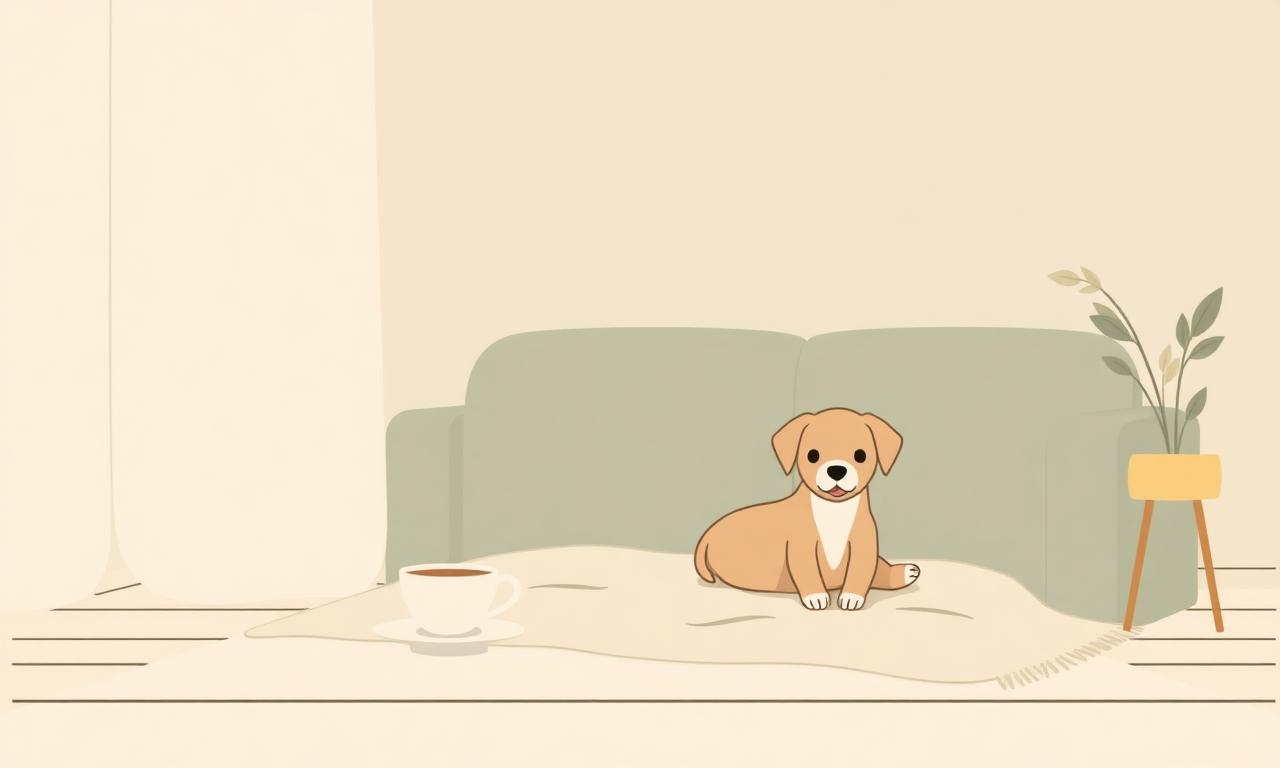 Running an animal rescue foster program: a foster puppy resting on a soft blanket in a cozy living room