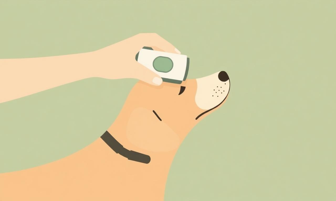 Microchipping guide for animal rescues: a handheld microchip scanner held above a calm dog's shoulder during an intake check
